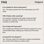 Niagara Sleep Solution Queen Ultra Soft Mattress Topper — Back Pain Relief