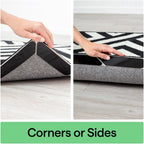 GORILLA GRIP® Extra Long Rug Grippers for Hardwood Floor, Reusable, Black
