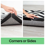 GORILLA GRIP® Extra Long Rug Grippers for Hardwood Floor, Reusable, Black