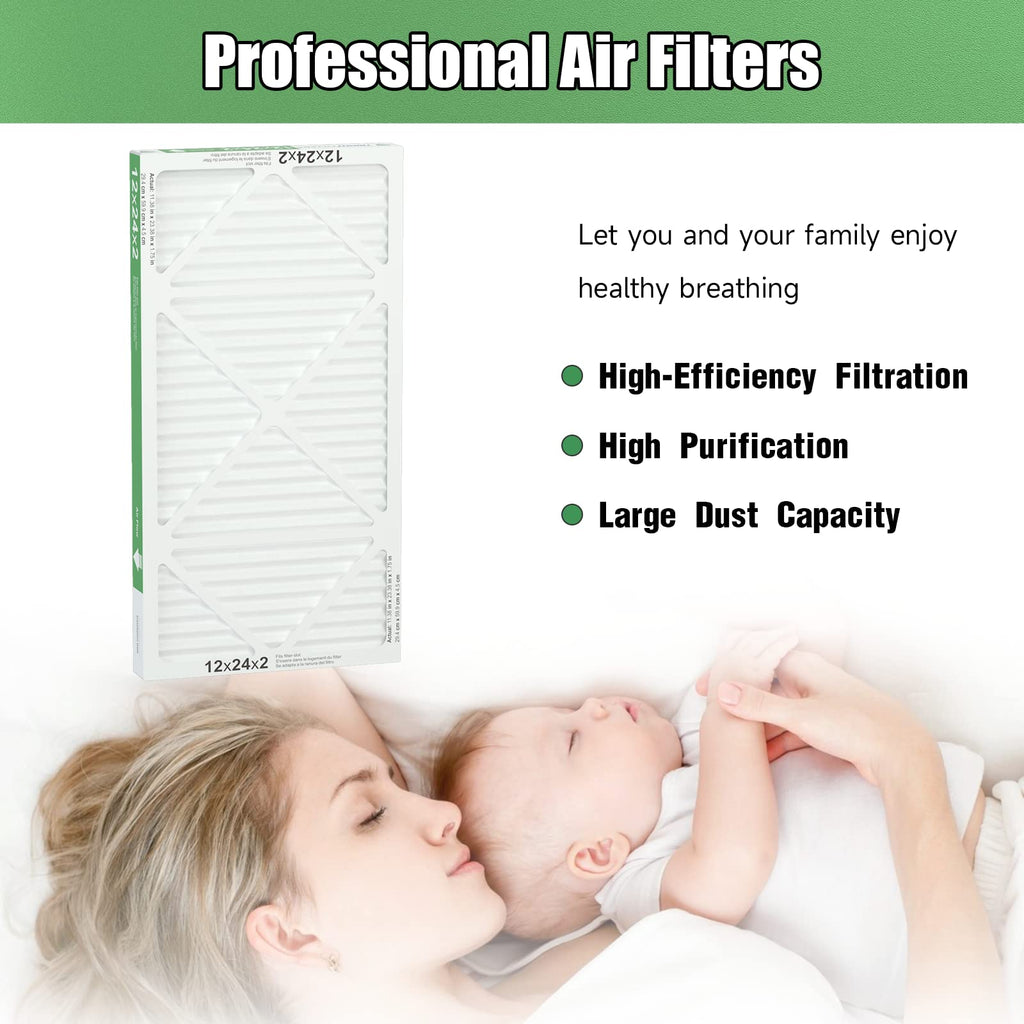TRIGHTFILTERS 14x20x1 Air Filter 4 Pack, MERV 8 Filter Replacement
