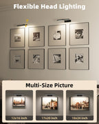 EZVALO Picture Light for Wall, 13'' Rechargeable Magnetic with Remote