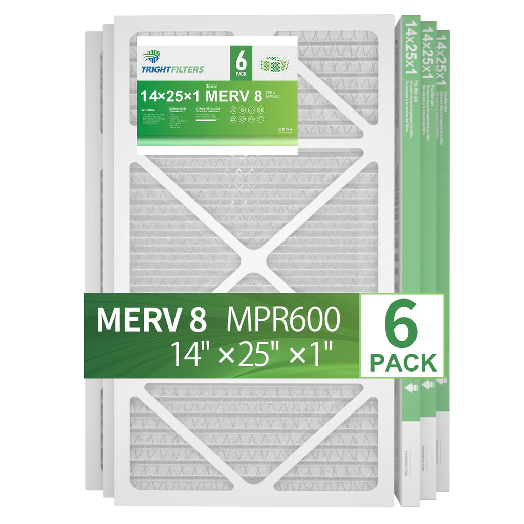 TRIGHTFILTERS 14x20x1 Air Filter 4 Pack, MERV 8 Filter Replacement