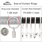 40 Pack Metal Curtain Rings with Clips, 1.5 in ID, Gold
