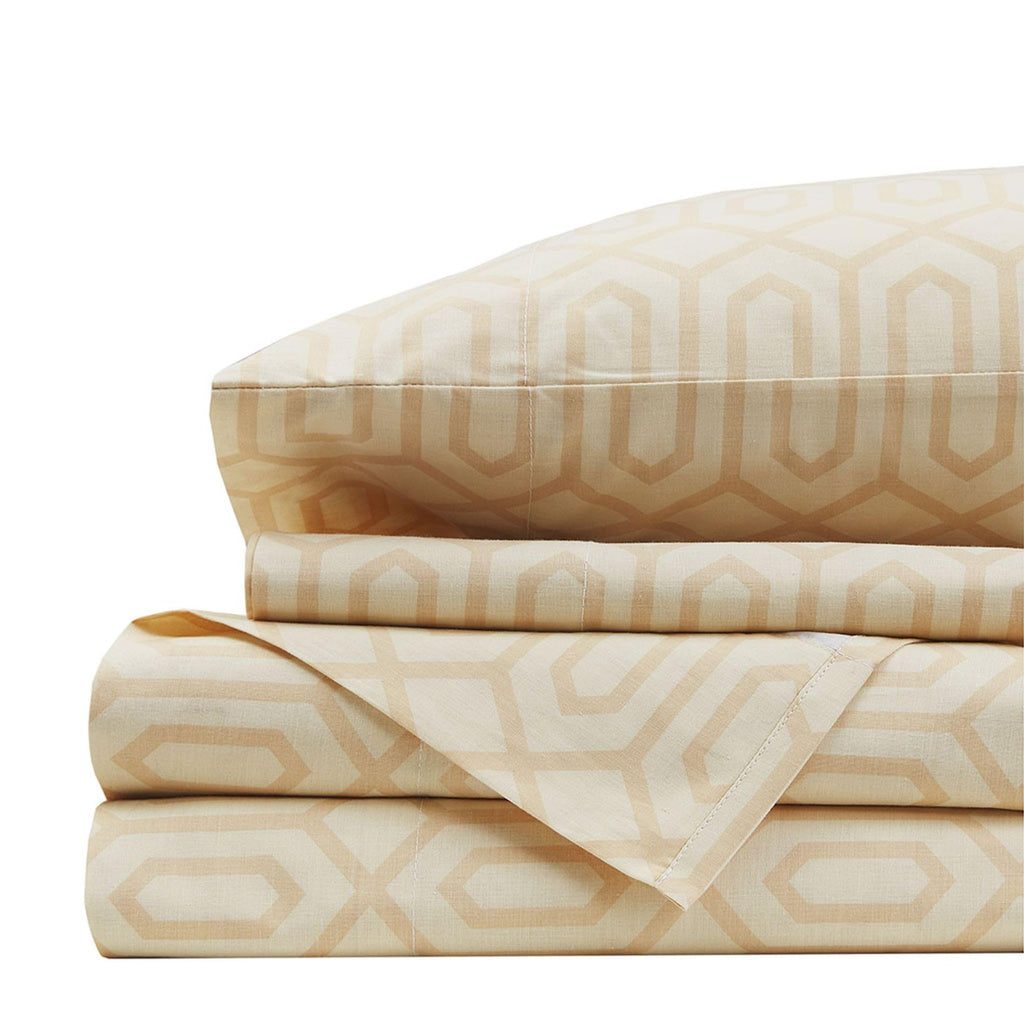 Comfort Spaces 100% Cotton Percale Sheets Twin XL Size 3 Pc, Diamond Sliver
