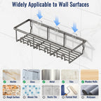 8 Pack Adhesive Bathroom Holders & Dispensers for Kids & Adults, Black