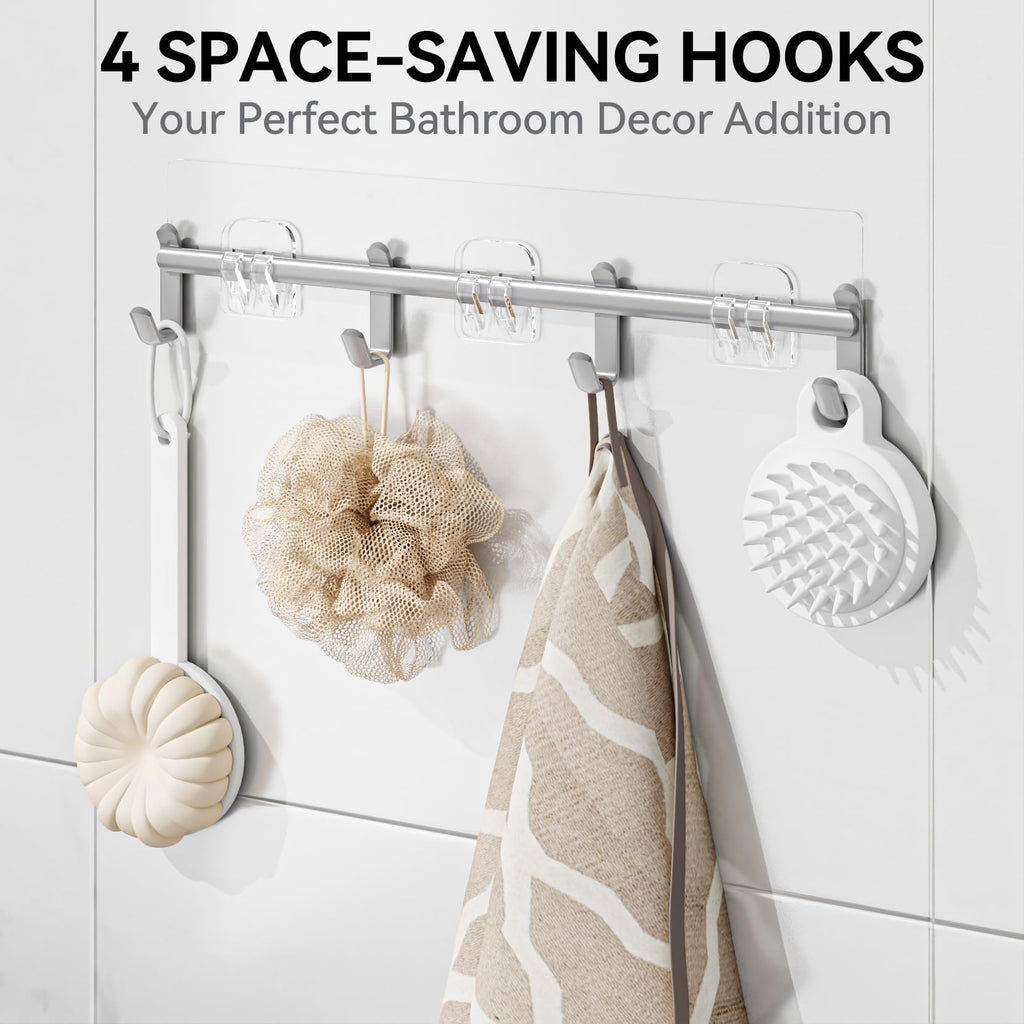 YASONIC Shower Caddy Adhesive, Rustproof Shower Shelves for Inside Shower