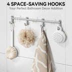 YASONIC Shower Caddy Adhesive, Rustproof Shower Shelves for Inside Shower