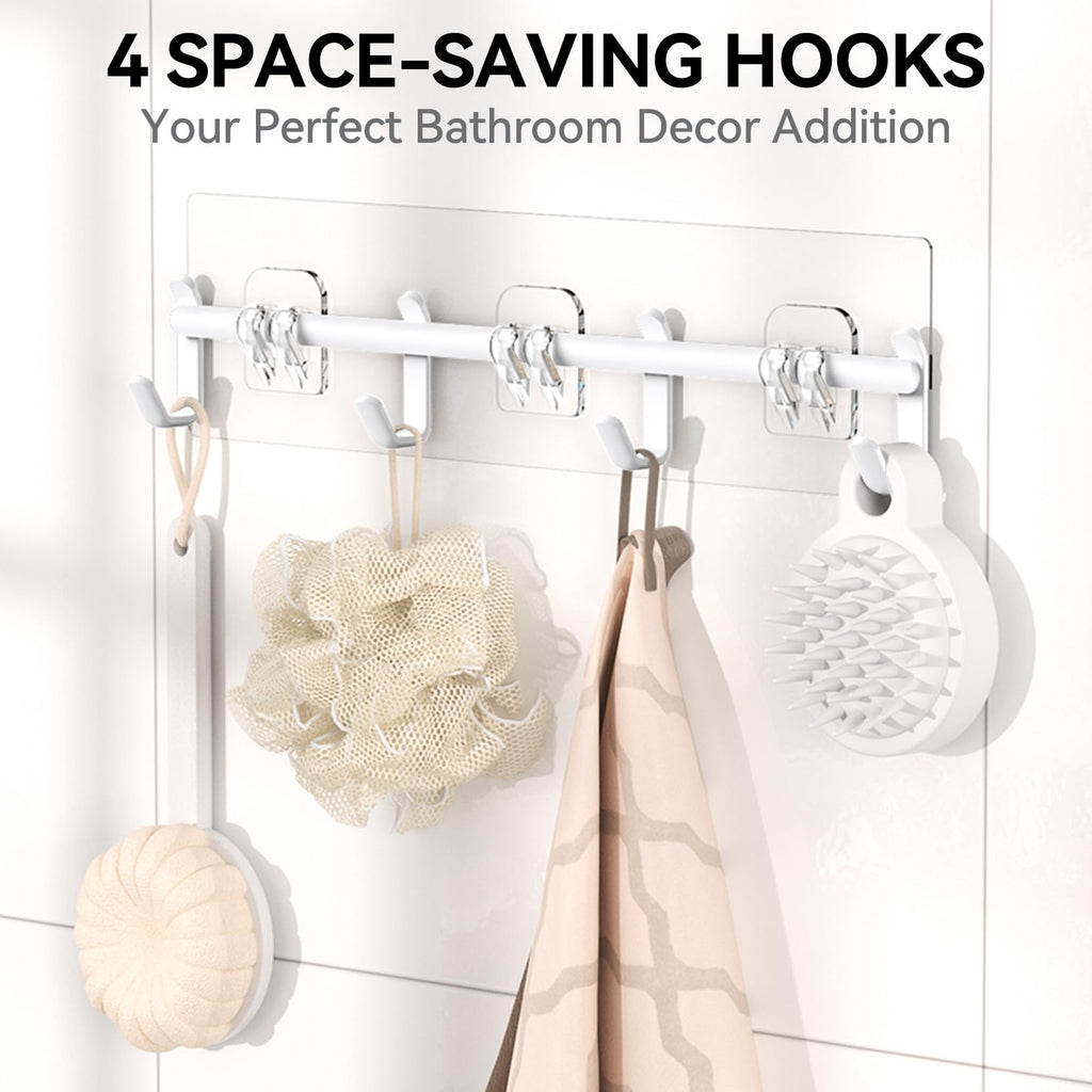 YASONIC Shower Caddy Adhesive, Rustproof Shower Shelves for Inside Shower