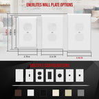 ENERLITES 10 Pack Outlet Covers Wall Plate for Duplex Receptacle, White
