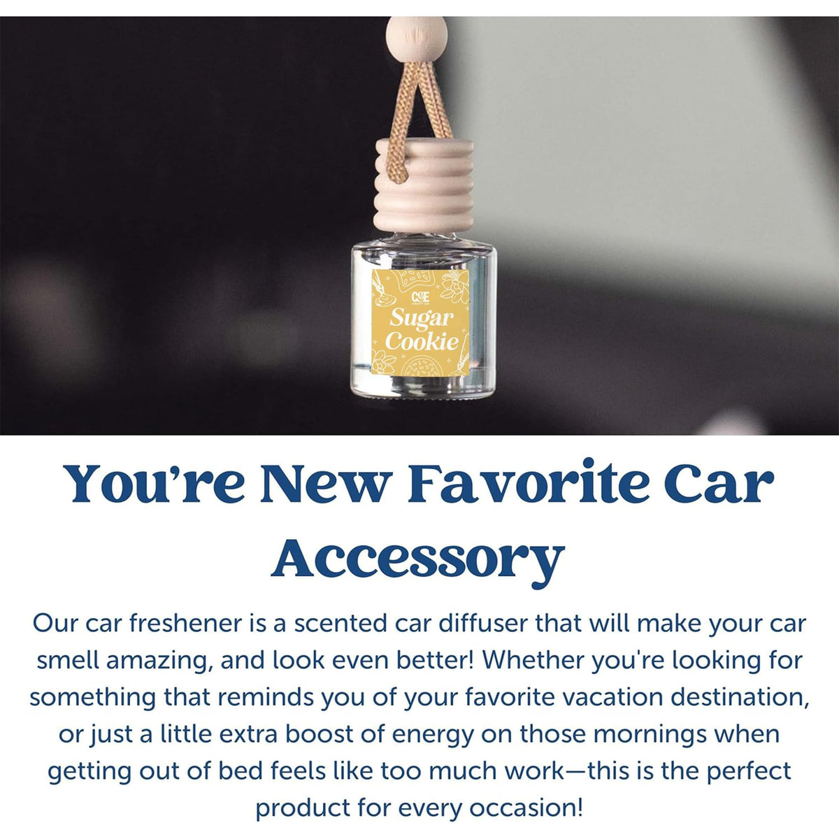 CANDECraftCo 2 Pack Hanging Car Air Freshener Diffuser for Essential Oils