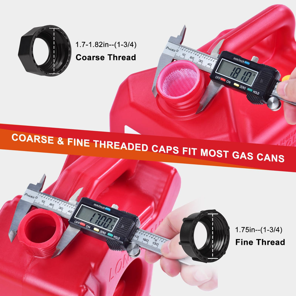 Gas Can Spout Replacement Kit, Gas Can Nozzle Replacement (2 Kits-Yellow)