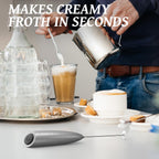 SIMPLETASTE Milk Frother Handheld Electric Foam Maker Battery Operated