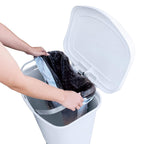 Glad Trash Can with Clorox Odor Protection | Plastic Bin, 13 Gal, Black
