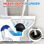 FORASTO 2in1 Toilet Brush & Plunger Set, Bathroom Essentials for Apartment