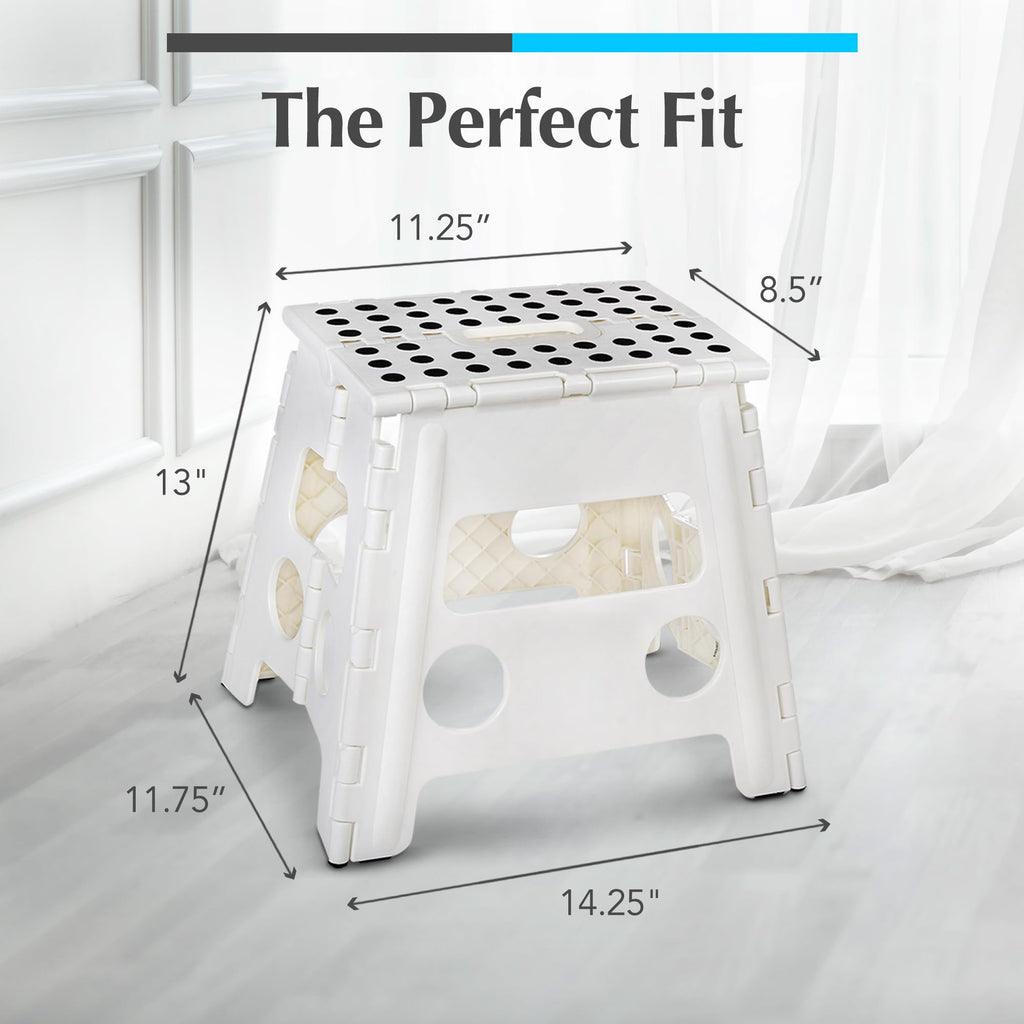 Handy Laundry Folding Step Stool 9 Inch, Pink, Non-Slip Holds 300 lbs