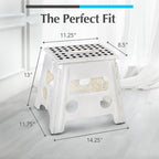 Handy Laundry Folding Step Stool 9 Inch, Pink, Non-Slip Holds 300 lbs