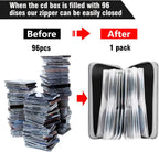 Siveit CD DVD Cases 96 Capacity Disc Storage Binder for Car(Black)