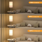 Fenmzee Bedside Table Lamp for Bedroom - Dimmable Touch, USB A+C, AC Outlet