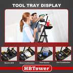 HBTower Step Ladder, Folding Step Stool with Wide Anti-Slip Pedal