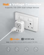 TESSAN European Travel Plug Adapter 2 Pack, Type C Plug