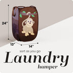Handy Laundry Collapsible Mesh Pop-Up Hamper with Side Pocket