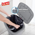 Glad Trash Can with Clorox Odor Protection | Plastic Bin, 13 Gal, Black