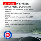 ABRO Windshield Washer Fluid 1 Gallon, Streak-Free Bug Remover, 1 Pack