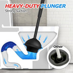 FORASTO 2in1 Toilet Brush & Plunger Set, Bathroom Essentials for Apartment
