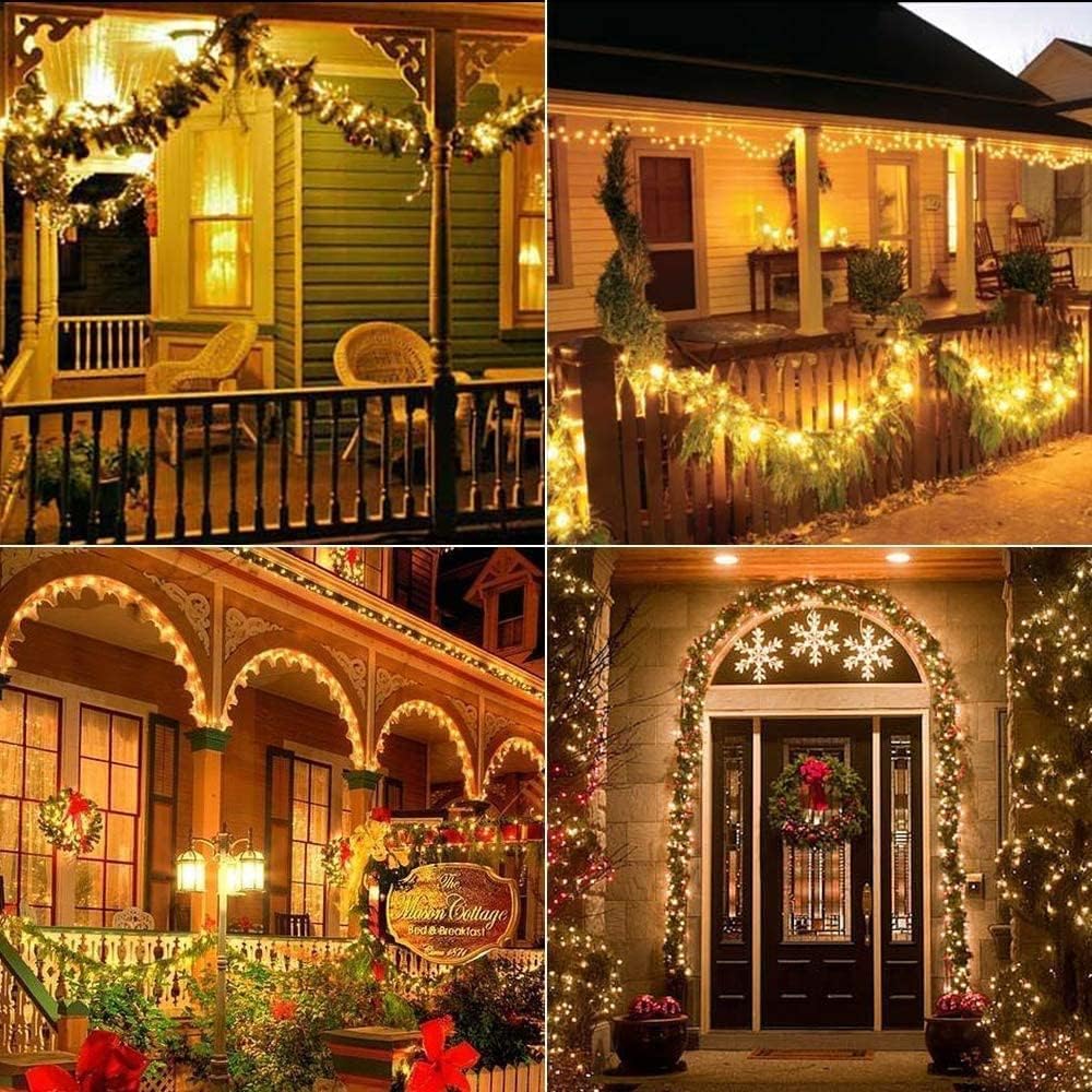 Joomer Solar Fairy Lights, 2-Pack Total 80FT 240LED String Lights, White