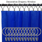 40 Pack Metal Curtain Rings with Clips, 1.5 in ID, Gold