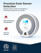 X-Sense Smoke Detector Carbon Monoxide Detector Combo, SC07, 1-Pack