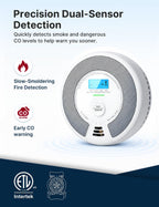 X-Sense Smoke Detector Carbon Monoxide Detector Combo, SC07, 1-Pack