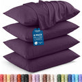Pillow Covers Standard Set of 4, Soft and Comfy Pillow Cases, Purple