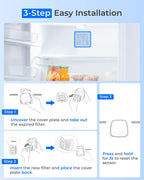 Waterdrop LT1000PC ADQ747935 MDJ64844601 Refrigerator Water Filter, 3 Pack