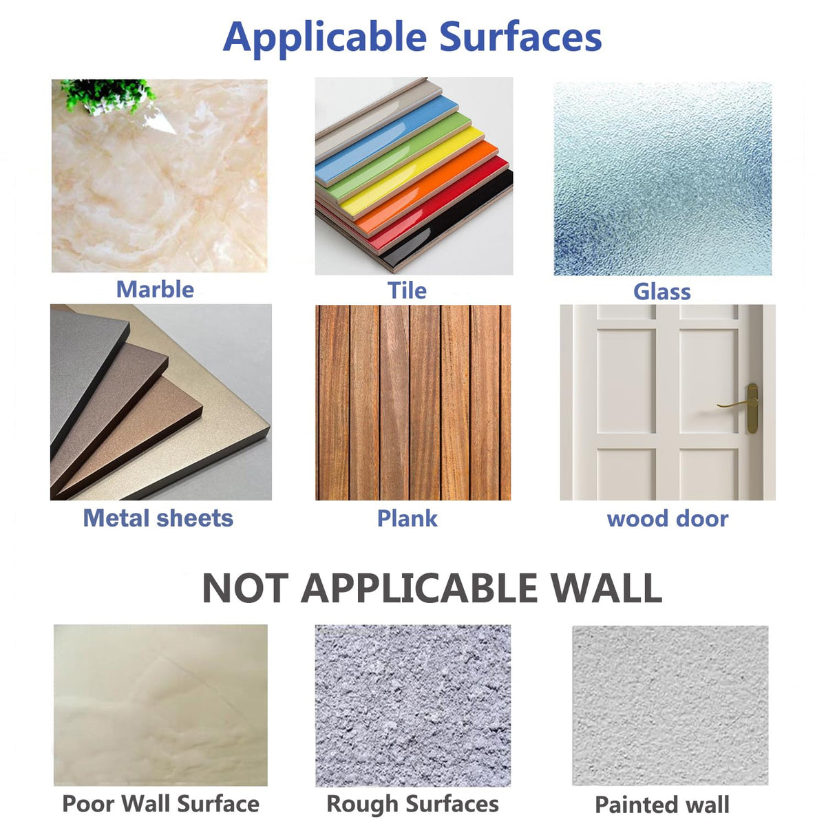 Adhesive Wall Hooks No Drill Clear Heavy Duty, 13LB Sticky 12 Pack