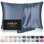 DKBslik Mulberry Silk Pillow Cases Queen Size with Zipper, Olive Green