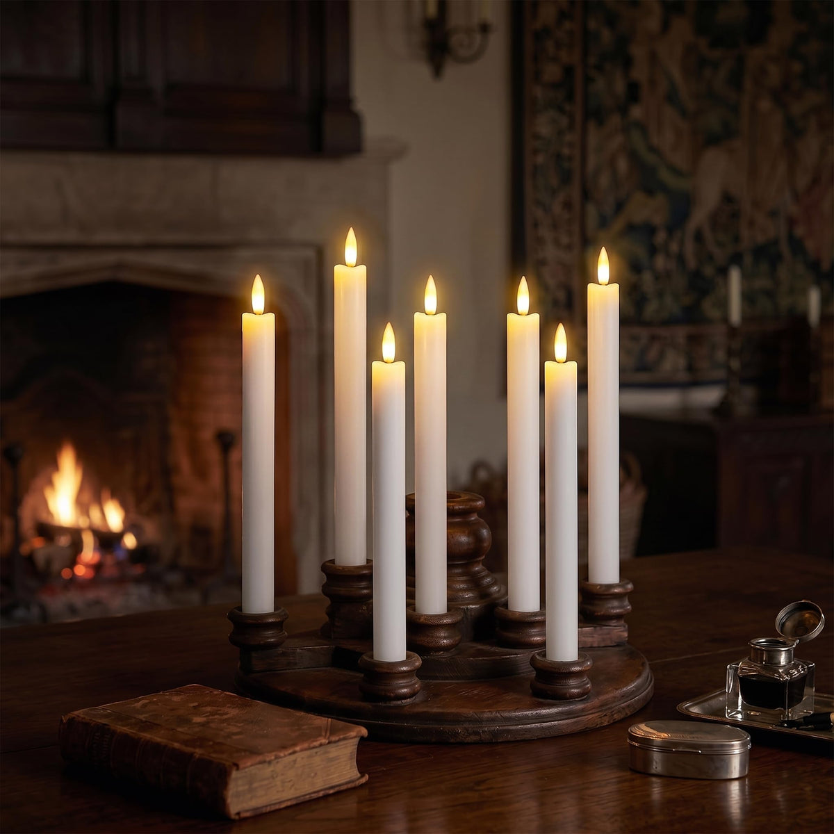 GenSwin 10.8" Flameless Floating Candles Wand Halloween Decorations