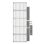 Amazon Basics 5-Shelf Tower Adjustable Storage Shelving Unit, Chrome, 16" x 16" x 54", 150 lbs Per Shelf