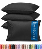 Pillow Covers Standard Set of 4, Soft and Comfy Pillow Cases, Purple