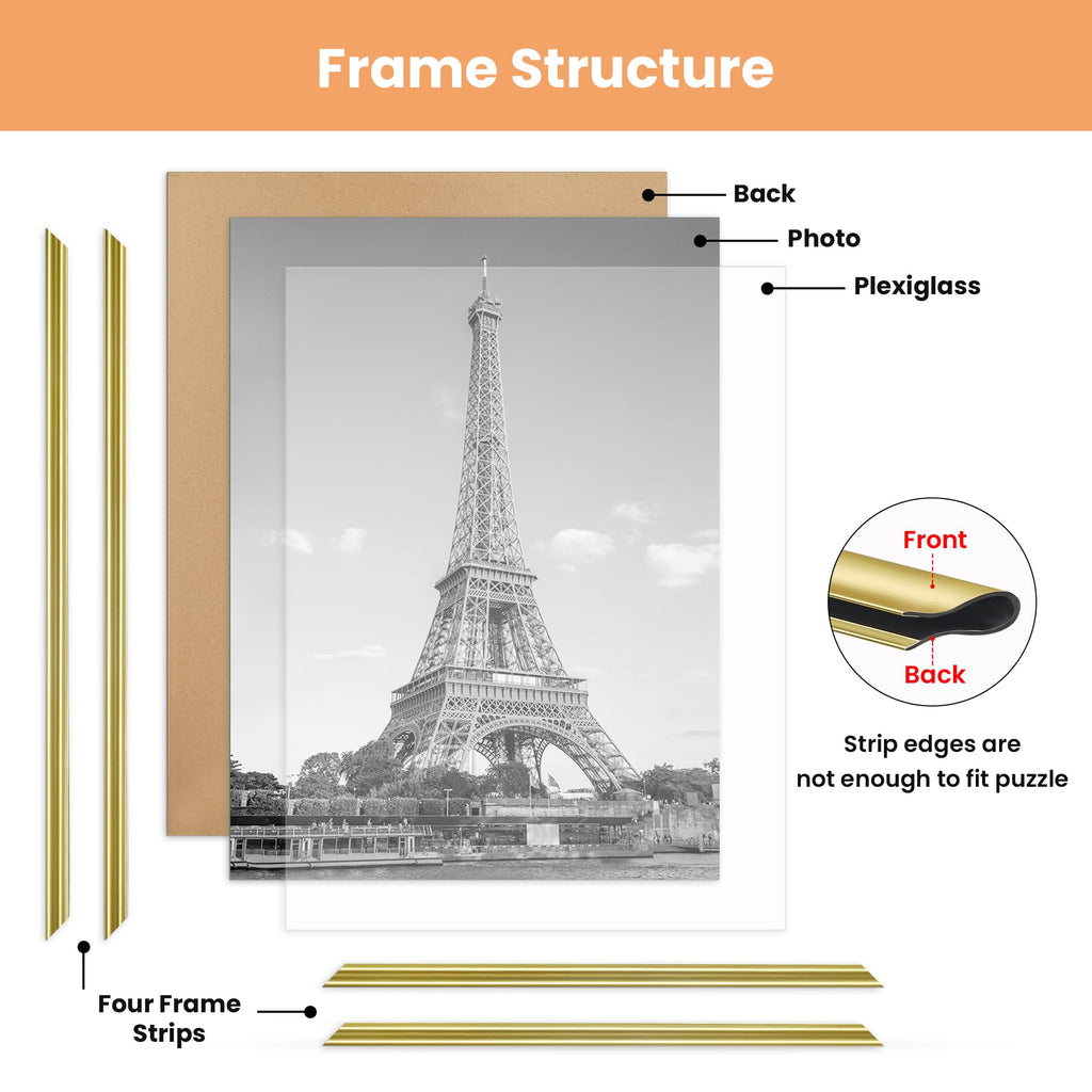 upsimples 12x16 Poster Frame, Easy Slide-In Assembly, White, 3 Pack