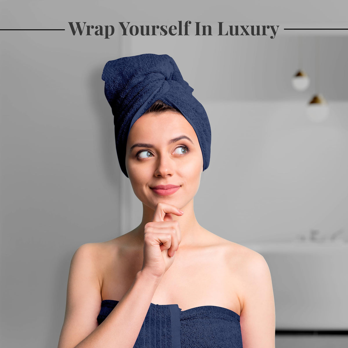 Tens Towels 4 Piece Extra Large Bath Towels 30 x 60 Inches, Dark Grey