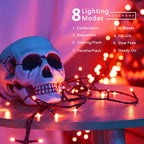 Brizled LED Halloween Lights Indoor Outdoor Orange & Purple String Light