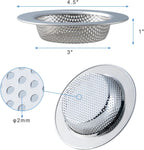 2 Pcs Sink Strainer Double-Layer Safe Design for Kitchen Sink Drain Basket