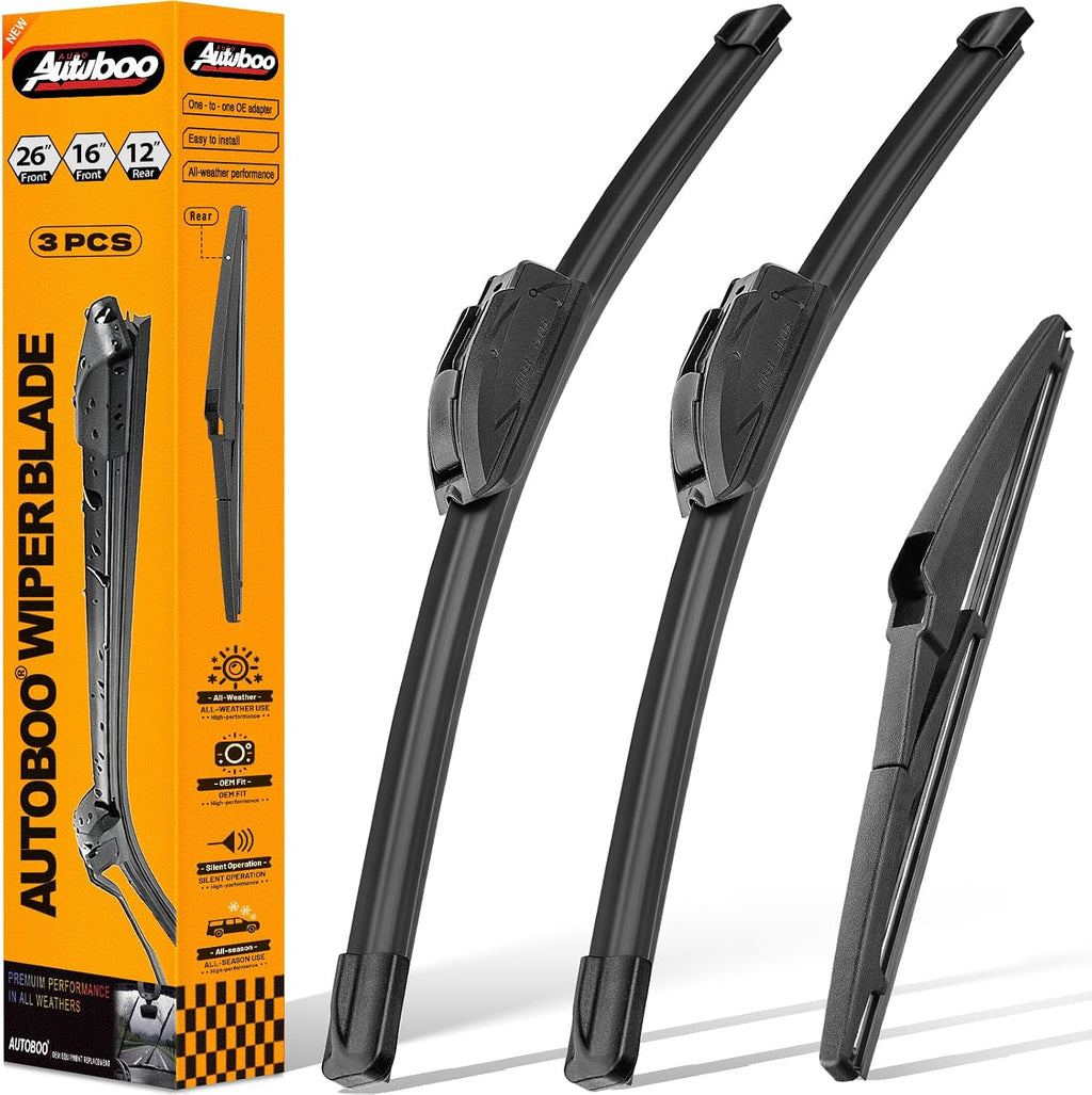 AUTOBOO Windshield Wiper Blade Replacement for Toyota RAV4 Mazda 5