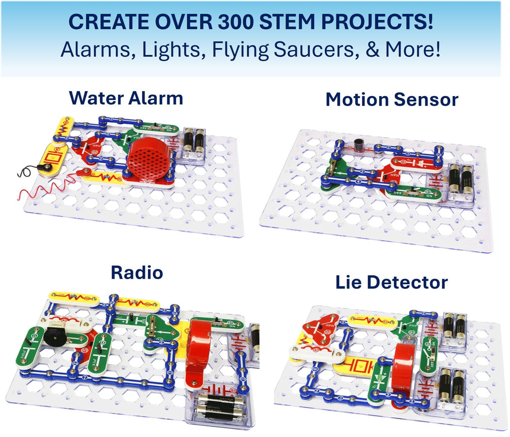 SNAP CIRCUITS Classic SC-300 STEM Electronics Kit, 300+ Projects, Ages 8+