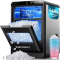 EUHOMY Nugget Ice Maker Countertop, 44lbs/24H, Ready in 7-10Mins, Black