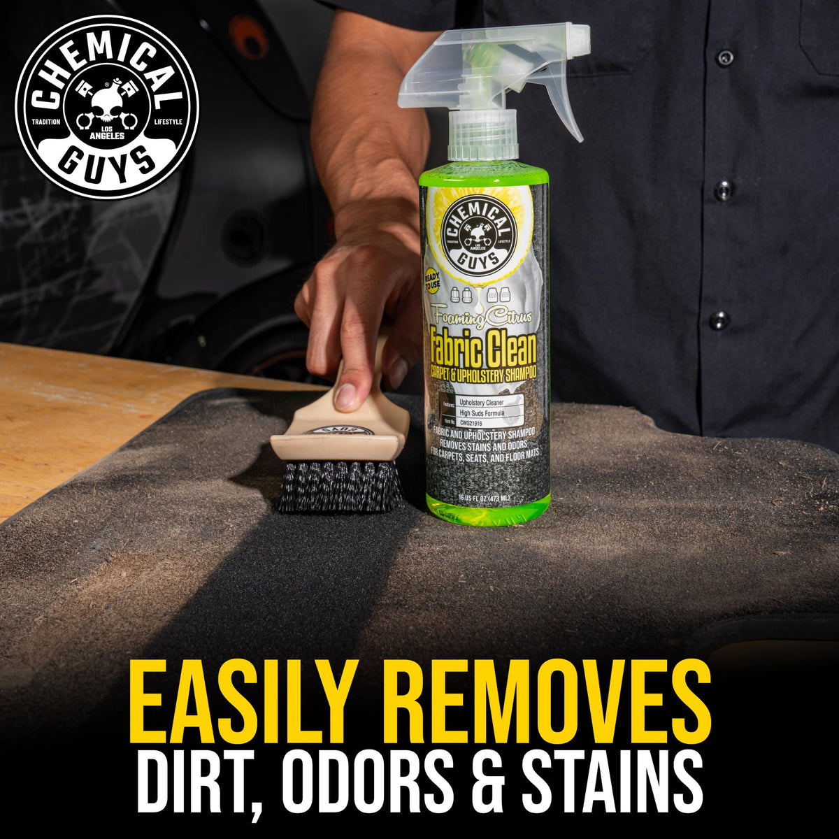 Chemical Guys, Foaming Citrus Fabric & Carpet Cleaner, Ready to Use, 32 oz
