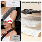 Amooca 2 Pack Seat Belt Covers Soft Shoulder Pad for Cars & Backpack