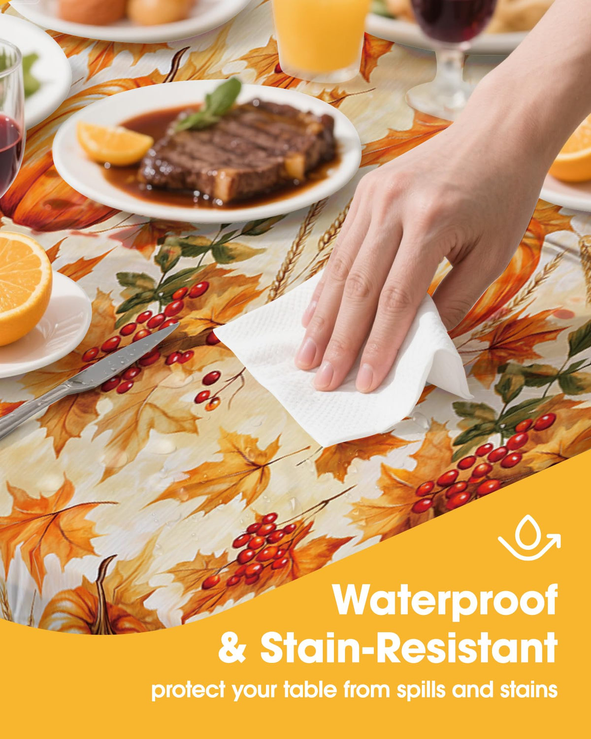 Niuara American Flag Plastic Table Cloth Disposable, 4 Pack, 54 x 108 in