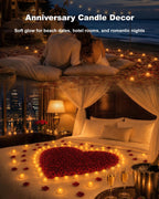 Homemory 12-Pack Battery Tea Lights with Timer Built in, Auto-On 6H Daily